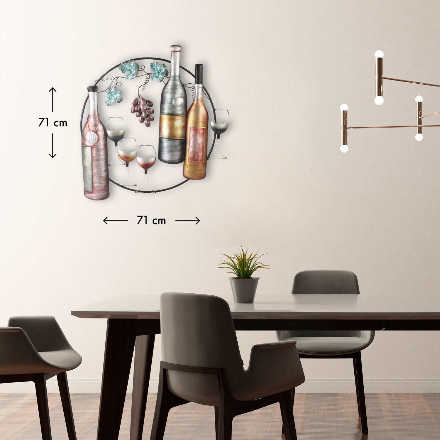 Rondje wijnen - 71x71 cm