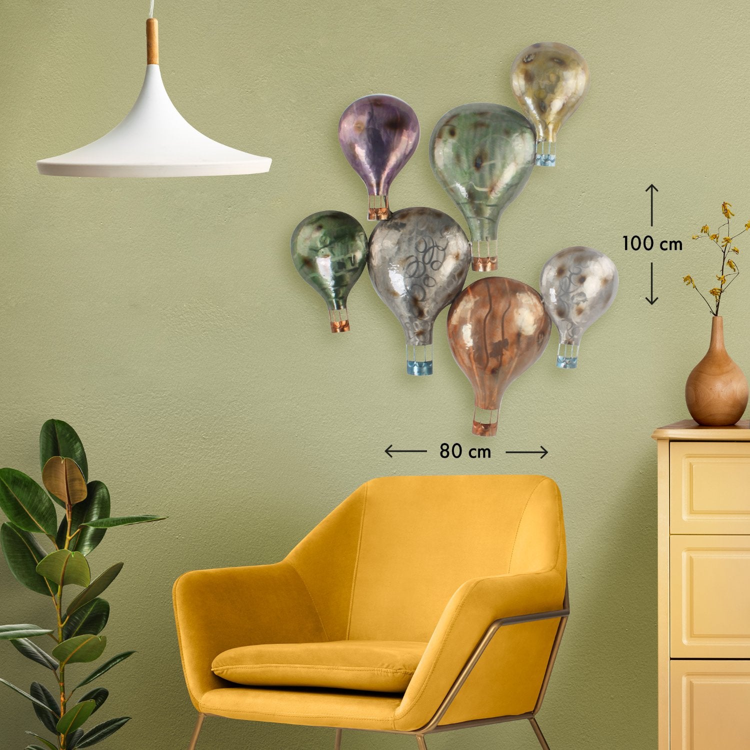 Luchtballonnen - 83x99 cm