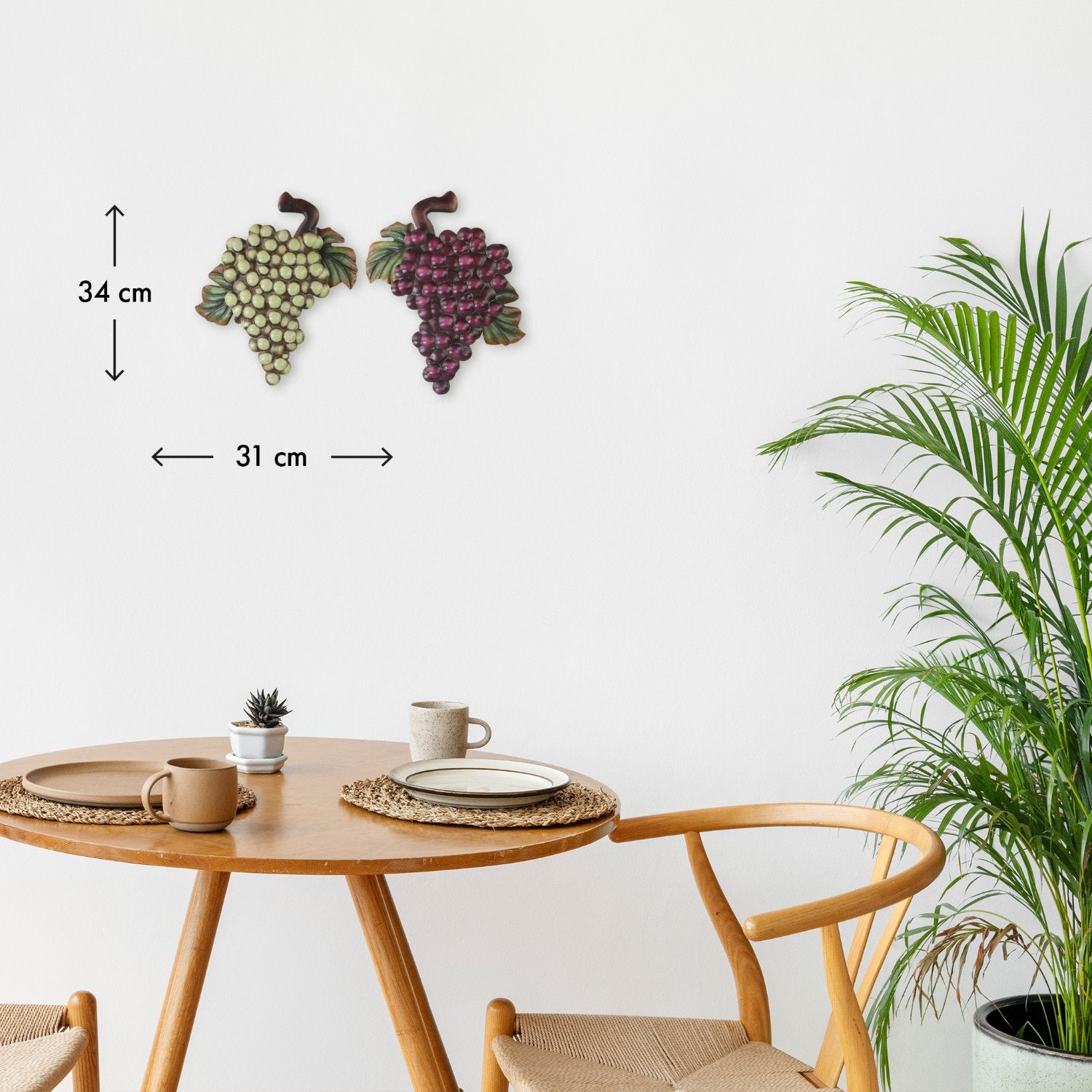 Trosjes druiven (set) - 31x34 cm