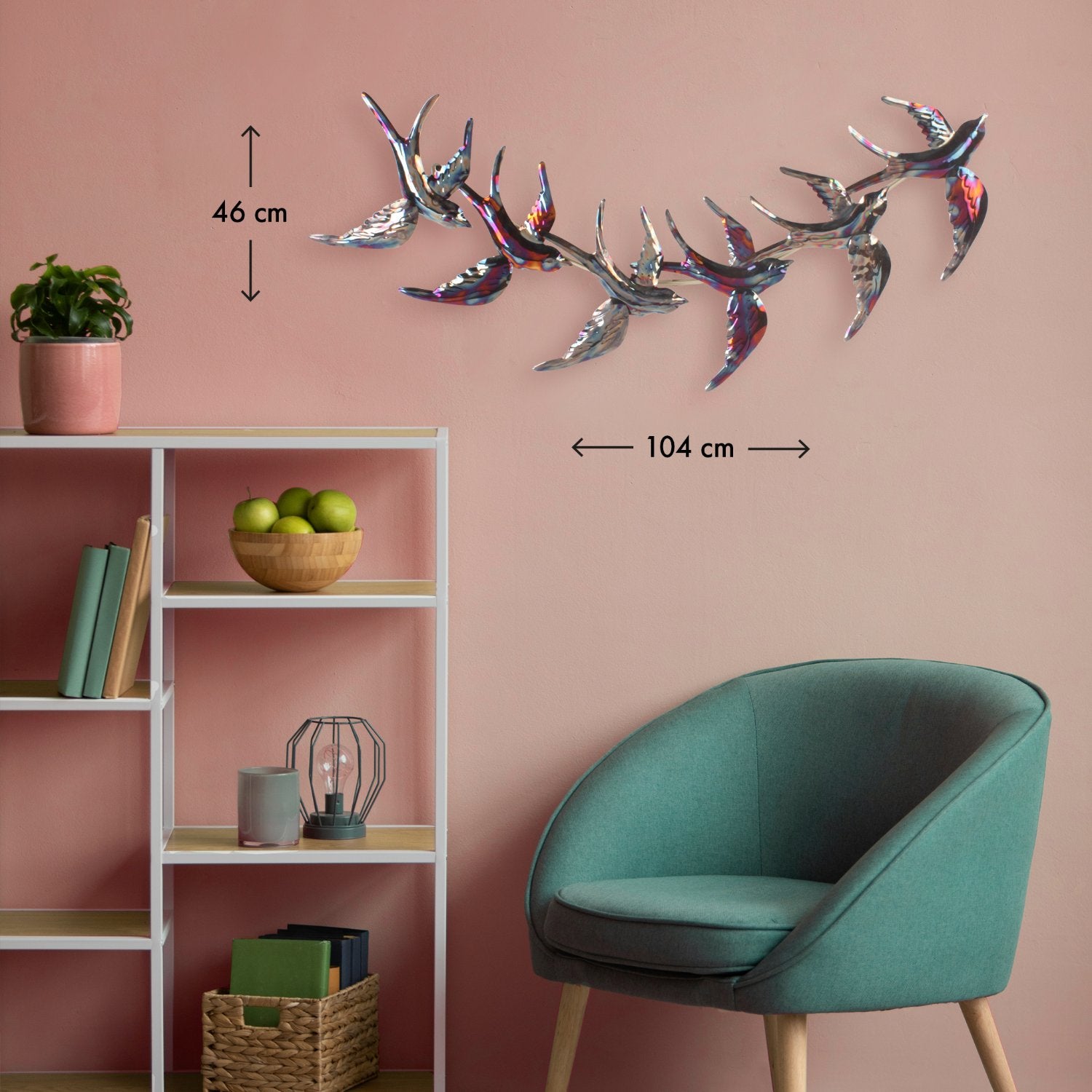 Six swallows - 104x46 cm