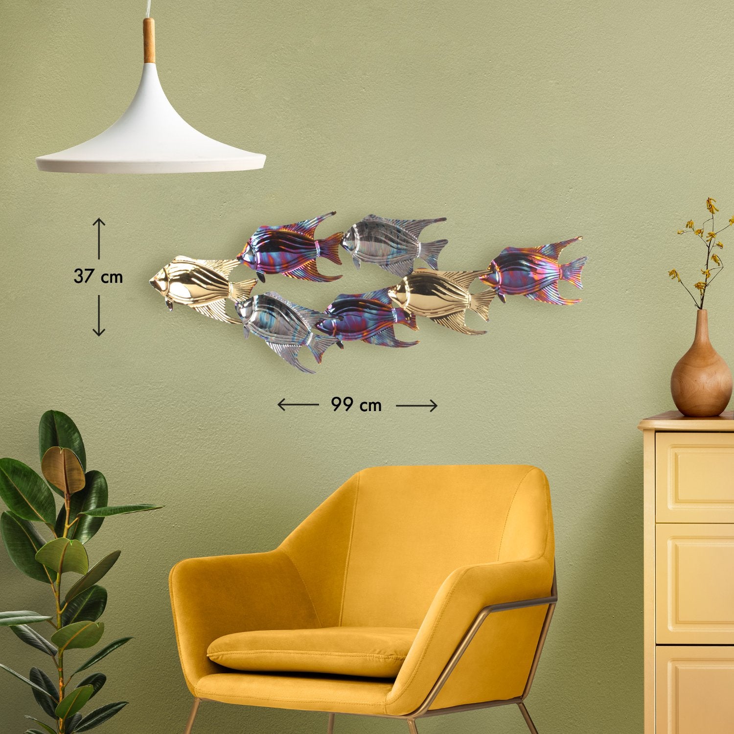 Mooie maanvissen - 99x37 cm